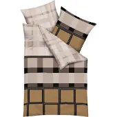 Kaeppel Bettwäsche "Penthouse", gelb (ocker), B/L: 155cm x 220cm, 1 Stk., 1 Stk., Mako-Satin, B/L: 80cm x 80cm, 2 Stk., Mako-Satin, Obermaterial: 100% Baumwolle, Bettwäsche, Bettwäsche