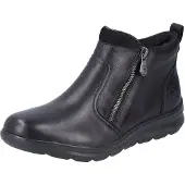 Rieker Winterboots , Damen, Gr. 40, schwarz, Leder, Lederimitat, Textil, Schuhe Winterboots, mit herausnehmbarer Textileinlage