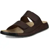 Ecco Pantolette "Cozmo M", Damen, Gr. 40, braun (dunkelbraun), Nubukleder, Schuhe Pantolette, Sommerschuh, Schlappen, Klettschuh mit dezenten Ziernähten