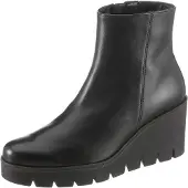 Gabor Ankleboots , Damen, Gr. 39, schwarz, Kalbsleder, unifarben, Schuhe Ankleboots, Keilabsatz, Boots, Stiefelette in Used Optik