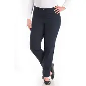 Kjbrand Chinohose "Betty Chino", Damen, Gr. 54 (27), K-Gr, blau (dunkelblau), Web, Obermaterial: 60% Baumwolle, 37% Polyamid, 3% Elasthan, bequem knöchellang, Hosen Chinohose, mit Komfortbund