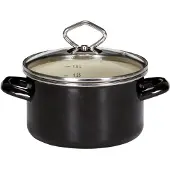 Krüger Haushaltswaren Krüger 317-24TR Fleischtopf 24cm TRIEST Email, schwarz/creme