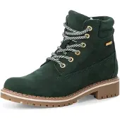 Tamaris Damen Warmfutter Stiefel Leder Blockabsatz Duo-Tex; GREEN, EU 37