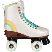 Chaya Rollschuhe "Bliss Vanilla adjustable" Gr. 39, beige (altweiß, braun), Inlineskates_Rollschuhe, 39/42 (bis 60 kg), Lederimitat, Rollschuhe