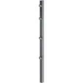 GAH Alberts Zaunpfosten ALBERTS, grau (anthrazit), B:6cm H:175cm T:4cm, Stahl, Zaunpfosten, Zaunpfosten, 60x40 mm für Doppelstabmattenzaun, 175 cm, mit Klemmlaschenbefestigung