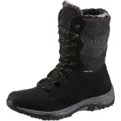 Rieker Winterboots , Damen, Gr. 39, Warmfutter, schwarz (schwarz, kombiniert), Lederimitat, Textil, Schuhe Winterboots, mit kuscheligem Warmfutter, Topseller