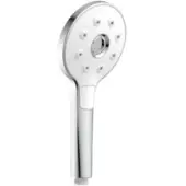 Schutte Handbrause SCHÜTTE "PERUZZI", weiß (chrom, weiß), B:12cm H:26cm, Duschköpfe, Handbrause, 3-fach verstellbar mit Booststrahl / Antikalk / wassersparend