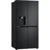 LG GML861EPPE Multi-Door Side-by-Side-Kühlschrank mit InstaView, UVnano-Wasserspender, Linear Cooling, Smart Inverter Kompressor, ThinQ App-Steuerung, 506 Liter Fassungsvermögen, Schwarz - Freistehend