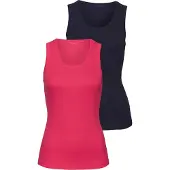 Vivance Tanktop "aus weichem Rippen-Jersey" 2er-Pack