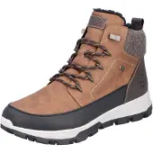 Rieker Herren Stiefeletten/ sportliche Winterboots Braun Synthetik wasserabweisend Größe: 44