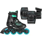 Playlife Inlineskates "Joker" mit Schutz Set bestehend aus Knie-, Ellenbogen-, Handgelenkschützern