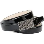 Anthoni Crown Ledergürtel , Damen, Gr. 105, schwarz, Leder, unifarben, Gürtel Ledergürtel, Automatik Damengürtel mit filigraner Schließe