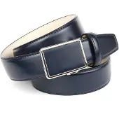 Anthoni Crown Ledergürtel , Herren, Gr. 105, blau, Leder, unifarben, Gürtel Ledergürtel, für Anzüge in Dunkelblau