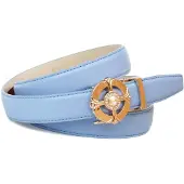 Anthoni Crown Ledergürtel , Herren, Gr. 90, blau (dunkelblau), Leder, unifarben, Gürtel Ledergürtel, in dunkelblau mit Kontrast Stitching in weiß