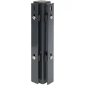 GAH Alberts Eckpfosten ALBERTS, grau (anthrazit), B:6cm H:200cm T:4cm, Stahl, Zaunpfosten, Eckpfosten, 60x60 mm für Doppelstabmattenzaun, 200 cm, mit Flacheisen