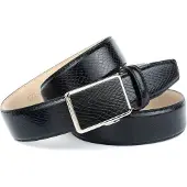 Anthoni Crown Ledergürtel , Herren, Gr. 85, schwarz, Leder, Gürtel Ledergürtel, mit Snake-Prägung