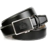 Anthoni Crown Ledergürtel , Herren, Gr. 105, schwarz, Leder, unifarben mit Farbeinsatz, Gürtel Ledergürtel, mit Kontrast Stitching