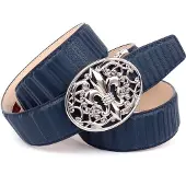 Anthoni Crown Ledergürtel , Damen, Gr. 105, blau (dunkelblau), Rindsleder, Gürtel Ledergürtel