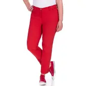 Kjbrand Chinohose "Betty Chino", Damen, Gr. 46 (23), K-Gr, rot, Web, Obermaterial: 60% Baumwolle, 37% Polyamid, 3% Elasthan, bequem knöchellang, Hosen Chinohose, mit Komfortbund