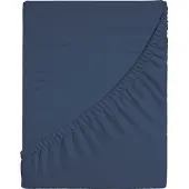 Casatex Spannbettlaken "Jersey-Elasthan", blau (dunkelblau), 1 Stk., Jersey, 140-160x200-220 30cm, Jersey, Obermaterial: 96% Baumwolle, 4% Elasthan, Bettlaken, Spannbettlaken, mit Elasthan