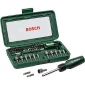 Bosch 46-teilig Schraubendreher-Set, mit Bit Garage im Handgriff
