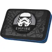 MCNEILL Federmäppchen COOLPACK "Etui XL, Star Wars, Darth Vader, mit 2 Reißverschlüssen", Kinder, grau (darth vader), Polyester, Schreibgeräteetuis Federmäppchen, befüllt