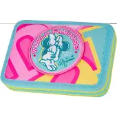 MCNEILL Minnie Mouse, Weiches Federmäppchen, Blau, Pink, Gelb, Abbildung, Mädchen, Reißverschluss, Kind