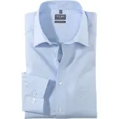 Olymp Businesshemd "Luxor comfort fit", Herren, Gr. 46, N-Gr, blau, Web, Obermaterial: 100% Baumwolle, Hemden Businesshemd