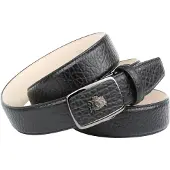 Anthoni Crown Ledergürtel , Herren, Gr. 90, schwarz, Leder, unifarben, Gürtel Ledergürtel, mit Seelöwen-Prägung