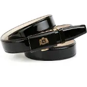 Anthoni Crown Ledergürtel , Damen, Gr. 105, schwarz, Leder, unifarben, Gürtel Ledergürtel, mit goldfarbener Glas-Schließe