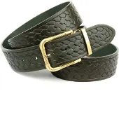 Anthoni Crown Ledergürtel , Damen, Gr. 105, grün, Rindsleder, Gürtel Ledergürtel