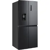 Hanseatic Multi Door "HCDB18080DWDI", Energieeffizienz: D, schwarz (schwarz, edelstahlfarben), Wasserspender, Kühlschränke, inkl. 3 Jahre Herstellergarantie, Multi Door
