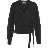 LASCANA Wickelstrickjacke Anthrazit Gr. 40/42 für Damen. Sehr Bequem