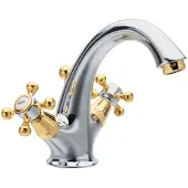 Hak ANTEA Waschtischarmatur mit Ablaufgarnitur 120mm Chrom/gold