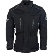 Roleff RO538 Motorradjacke – Schwarz, mit Rindslederapplikationen, wasserdicht, atmungsaktiv & mit Protektoren Größe: M,
