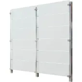 Staket Pro Zaun , silber (silberfarben), Pfosten: 3 Stk., Edelstahl, Glas, Zaunelemente, Zaun, Glaszaun, Gesamtlänge: 2,265 m, 3 Pfosten