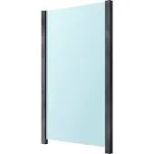 Staket Pro Zaun , grau, Pfosten: 2 Stk., Aluminium, Glas, Zaunelemente, Zaun, Glaszaun, Gesamtlänge: 1,217 m, 2 Pfosten