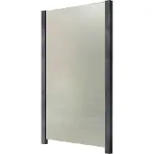 Staket Pro Zaun , grau, Pfosten: 2 Stk., Aluminium, Glas, Zaunelemente, Zaun, Glaszaun, Gesamtlänge: 1,217 m, 2 Pfosten