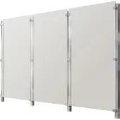 Staket Pro Zaun , silber (silberfarben), Pfosten: 4 Stk., Edelstahl, Glas, Zaunelemente, Zaun, Glaszaun, Gesamtlänge: 3,32 m, 4 Pfosten