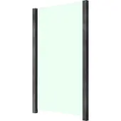 Staket Pro Zaun , grau, Pfosten: 2 Stk., Aluminium, Glas, Zaunelemente, Zaun, Glaszaun, Gesamtlänge: 1,14 m, 2 Pfosten