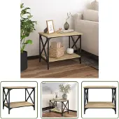 The Living Store Beistelltisch Sonoma-Eiche 55x38x45 cm Holzwerkstoff