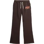 Superdry für Damen. W7011038A Ausgestellte Jogger-Hose Neonschwarz (L), Lässig, Baumwolle