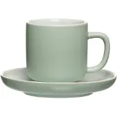 Ritzenhoff & Breker Tasse "Espressotasse mit Untertasse Jasper 100 ml", grün (mint), 2 tlg., Keramik, Trinkgefäße, Tasse