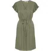 B.young Midikleid "Damen Kleid BYITILDA", Damen, Gr. 46, N-Gr, grün (olivine), Obermaterial: 61% Viskose CV. 39% Polyester PES., Kleider Midikleid