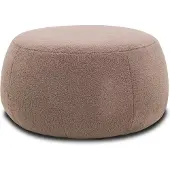 Domo Hocker "800012 elegant und zeitlos, Solitär, bequem, B/T 75/75cm", rosa (altrosa), B:75cm H:42cm T:75cm, 100% Polyester, Hocker, Hocker, Hocker rund gepolstert