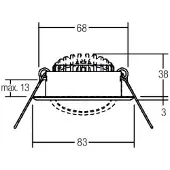 Brumberg LED-Einbauspot BB09, DALI, Anschlussbox, edelstahl