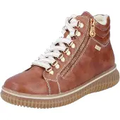 Rieker Winterboots , Damen, Gr. 36, braun, Lederimitat, Schuhe Winterboots, Schnürboots, Stiefelette mit wasserabweisender riekerTEX-Membran