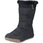 Rieker Winterstiefel , Damen, Gr. 38, Warmfutter, schwarz, Nubuklederimitat, Textil, unifarben, Schuhe Winterstiefel, Winterboots, Snowboots mit wasserabweisender riekerTEX-Membran