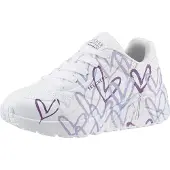 SKECHERS Uno Lite Spread The Love White/Light Purple Größe EU 32