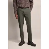 Bugatti Stoffhose , Herren, Gr. 32, Länge 32, grün (oliv), 61% Baumwolle, 37% Lyocell, 2% Elasthan, unifarben, gerade, unten schmal, Hosen Stoffhose, aus einem Baumwoll-Elasthan-Mix